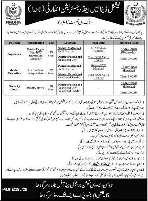 Nadra Jobs 2020 Sargodha min 1