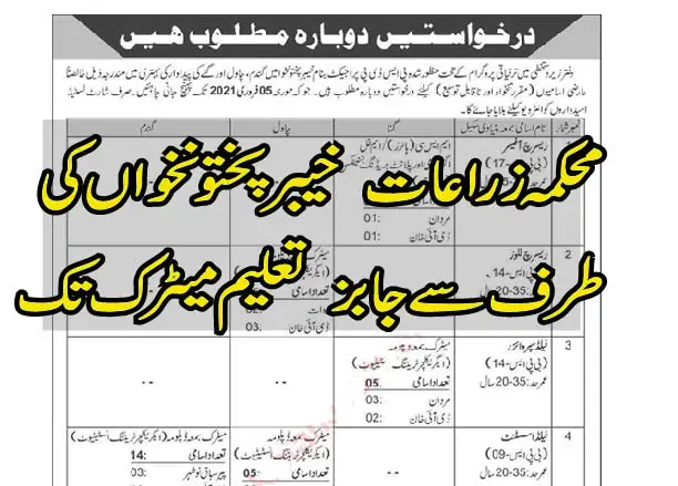 محکمہ زراعات خیبر پختونخواہ 01
